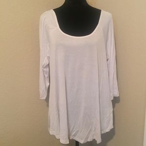 White Long Sleeve Bobeau Shirt